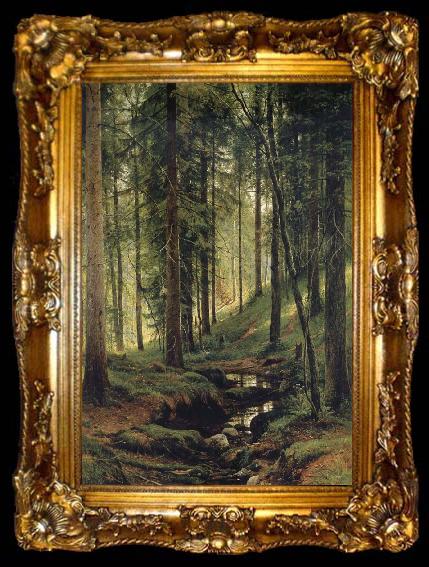 framed  Ivan Shishkin The Brook in the Forest, ta009-2